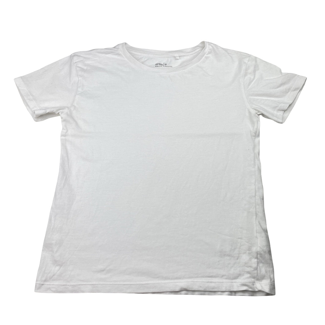 Unisex Anko, white cotton tee / top, FUC, size 9,  