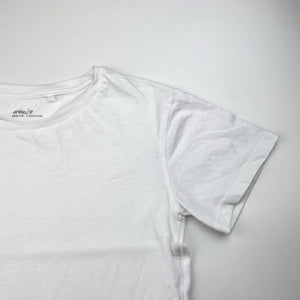 Unisex Anko, white cotton tee / top, FUC, size 9,  