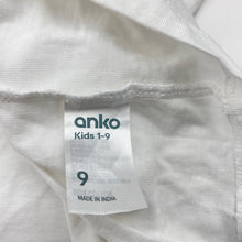 Load image into Gallery viewer, Unisex Anko, white cotton tee / top, FUC, size 9,  