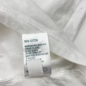 Unisex Anko, white cotton tee / top, FUC, size 9,  
