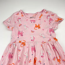 Load image into Gallery viewer, Girls Anko, cotton casual dress, cats, FUC, size 4, L: 51cm