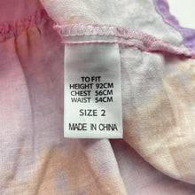 Load image into Gallery viewer, Girls KID, tie dyed linen blend summer dress, wash fade, FUC, size 2, L: 50cm