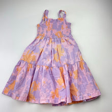 Load image into Gallery viewer, Girls KID, tie dyed linen blend summer dress, wash fade, FUC, size 2, L: 50cm