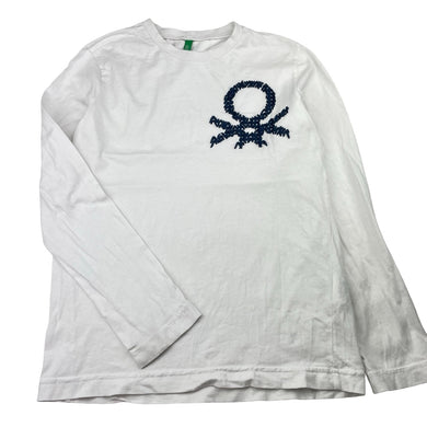 Boys United Colors of Benetton, cotton long sleeve tee / top, FUC, size 8-9,  
