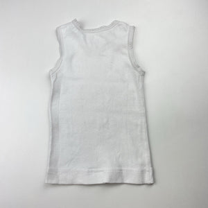 Unisex Marquise, cotton singlet top, FUC, size 00,  