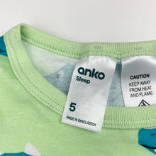 Load image into Gallery viewer, Unisex Anko, lightweight stretchy pyjama top, dinosaurs, FUC, size 5,  