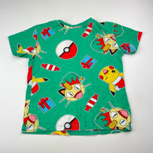 Load image into Gallery viewer, Unisex Nintendo, Pokemon Christmas cotton tee / top, FUC, size 4,  