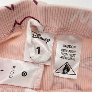 Girls DIsney, Minnie Mouse stretchy pyjama pants / bottoms, EUC, size 1,  