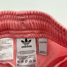 Load image into Gallery viewer, Girls Adidas, pink track pants, elasticated, Inside leg: 32cm, EUC, size 2,  