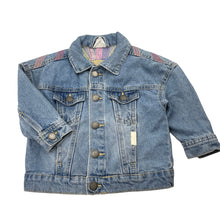 Load image into Gallery viewer, Girls Cotton On, embroidered denim jacket, GUC, size 2,  