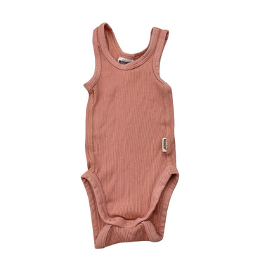 Girls Bonds, ribbed organic cotton singletsuit / romper, EUC, size 0000,  