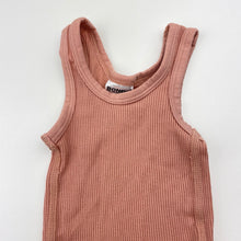 Load image into Gallery viewer, Girls Bonds, ribbed organic cotton singletsuit / romper, EUC, size 0000,  