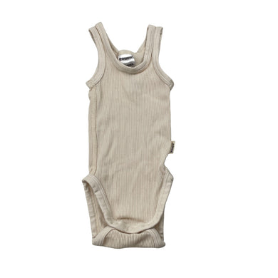 Unisex Bonds, ribbed organic cotton singletsuit / romper, EUC, size 0000,  