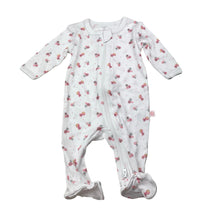 Load image into Gallery viewer, Girls Marquise, lightweight floral cotton zip coverall / romper, EUC, size 0000,  