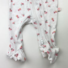Load image into Gallery viewer, Girls Marquise, lightweight floral cotton zip coverall / romper, EUC, size 0000,  