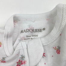 Load image into Gallery viewer, Girls Marquise, lightweight floral cotton zip coverall / romper, EUC, size 0000,  