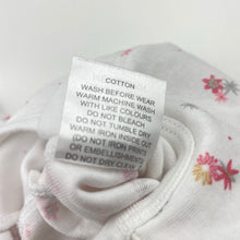 Load image into Gallery viewer, Girls Marquise, lightweight floral cotton zip coverall / romper, EUC, size 0000,  