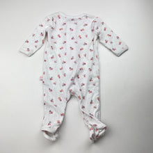Load image into Gallery viewer, Girls Marquise, lightweight floral cotton zip coverall / romper, EUC, size 0000,  