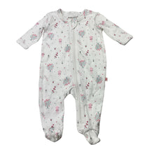 Load image into Gallery viewer, Girls Marquise, cotton zip coverall / romper, rabbits, EUC, size 0000,  