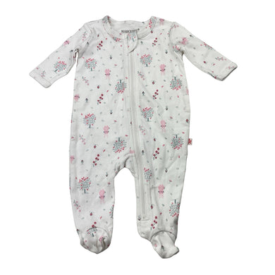 Girls Marquise, cotton zip coverall / romper, rabbits, EUC, size 0000,  