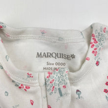 Load image into Gallery viewer, Girls Marquise, cotton zip coverall / romper, rabbits, EUC, size 0000,  