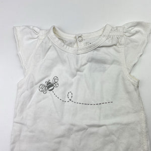 Girls Sapling, organic cotton tee / top, bee, EUC, size 000,  