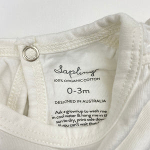 Girls Sapling, organic cotton tee / top, bee, EUC, size 000,  