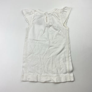 Girls Sapling, organic cotton tee / top, bee, EUC, size 000,  