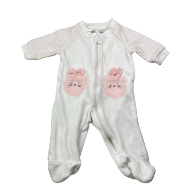 Girls Anko, soft velour zip coverall / romper, EUC, size 0000,  