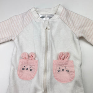 Girls Anko, soft velour zip coverall / romper, EUC, size 0000,  
