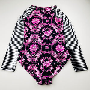 Girls Tilii, long sleeve swim one-piece, EUC, size 10,  