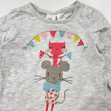 Load image into Gallery viewer, Girls H&amp;M, grey marle long sleeve top, FUC, size 00,  