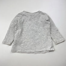 Load image into Gallery viewer, Girls H&amp;M, grey marle long sleeve top, FUC, size 00,  
