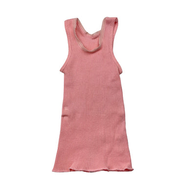 Girls Bonds, pink ribbed cotton singlet top, EUC, size 000,  