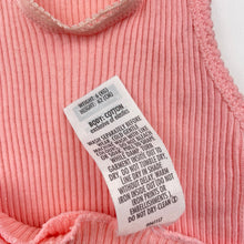 Load image into Gallery viewer, Girls Bonds, pink ribbed cotton singlet top, EUC, size 000,  