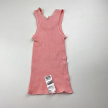 Load image into Gallery viewer, Girls Bonds, pink ribbed cotton singlet top, EUC, size 000,  