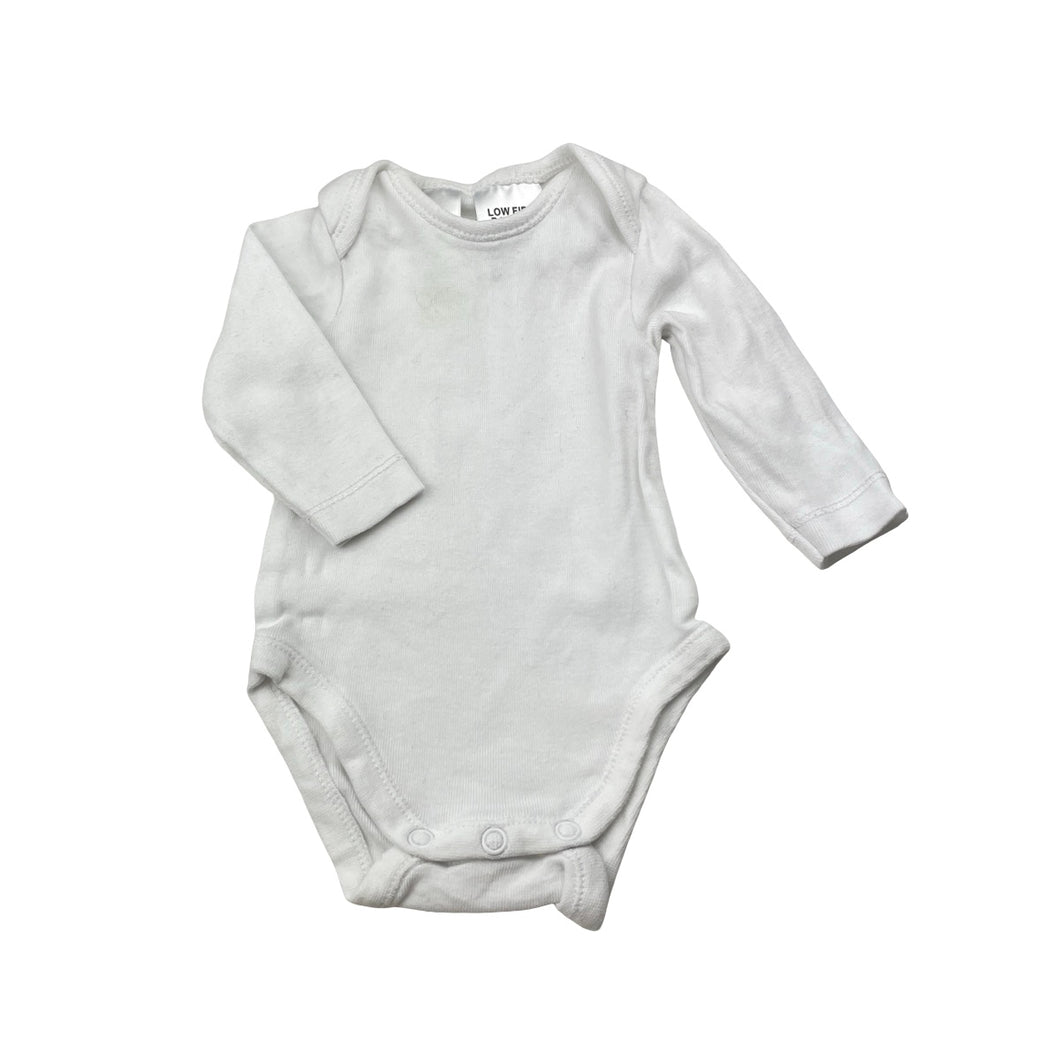 Unisex Dymples, white cotton bodysuit / romper, EUC, size 0000,  