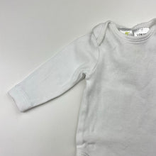 Load image into Gallery viewer, Unisex Dymples, white cotton bodysuit / romper, EUC, size 0000,  
