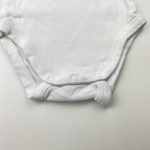 Load image into Gallery viewer, Unisex Dymples, white cotton bodysuit / romper, EUC, size 0000,  