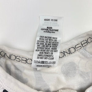 Boys Bonds, zip wondersuit, Mickey Mouse, wash fade, FUC, size 2,  