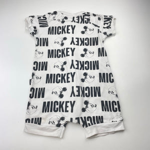Boys Bonds, zip wondersuit, Mickey Mouse, wash fade, FUC, size 2,  