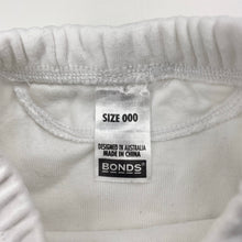 Load image into Gallery viewer, Unisex Bonds, white cotton pants / bottoms, GUC, size 000,  