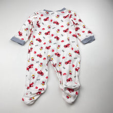 Load image into Gallery viewer, Boys Cutie Pie, cotton coverall / romper, fire engines, GUC, size 000,  