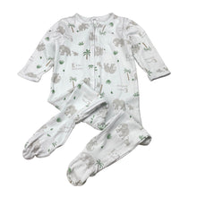Load image into Gallery viewer, Unisex Dymples, cotton zip coverall / romper, elephants, GUC, size 1,  