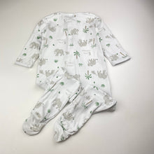Load image into Gallery viewer, Unisex Dymples, cotton zip coverall / romper, elephants, GUC, size 1,  
