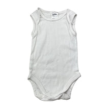 Load image into Gallery viewer, Unisex Anko, white cotton bodysuit / romper, EUC, size 000,  