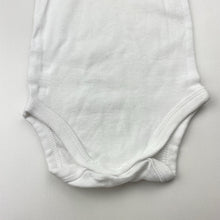 Load image into Gallery viewer, Unisex Anko, white cotton bodysuit / romper, EUC, size 000,  