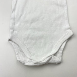 Unisex Anko, white cotton bodysuit / romper, EUC, size 000,  
