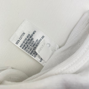 Unisex Anko, white cotton bodysuit / romper, EUC, size 000,  