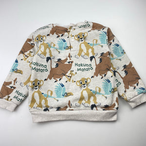 Unisex DIsney, Lion King fleece lined sweater / jumper, FUC, size 2,  